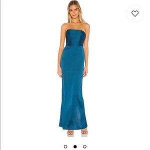 Lovers and Friends Donna Gown Strapless Blue/Teal